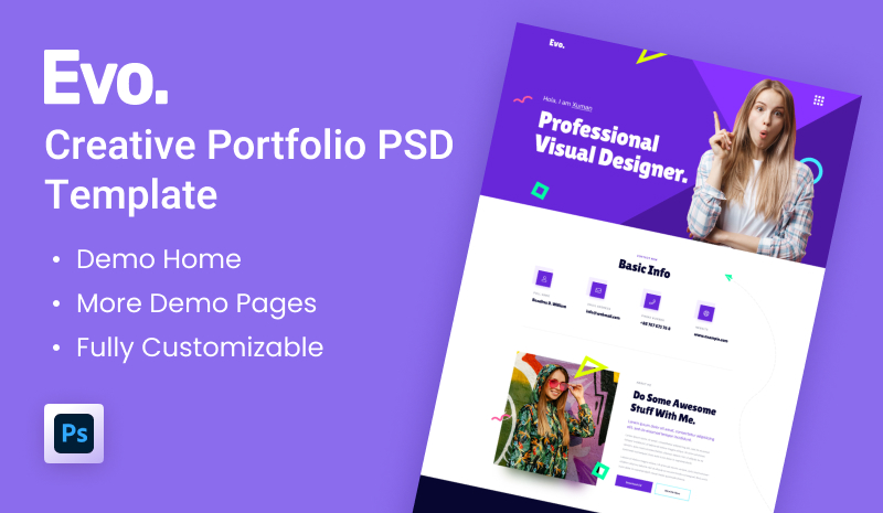 Evo psd - Evos - Creative Portfolio PSD Template