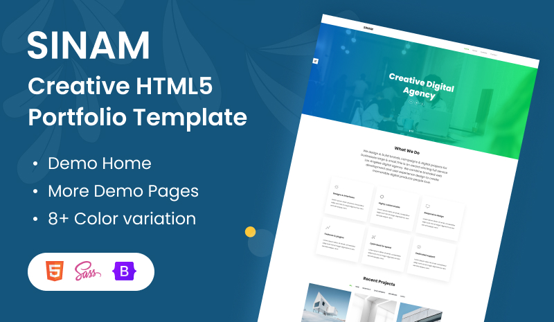 Sinam html - Sinam - Creative HTML5 Portfolio Template