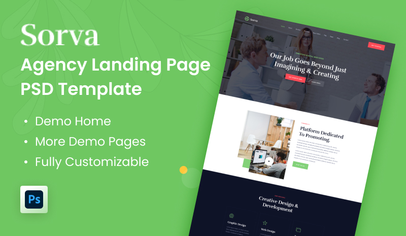 Sorva Psd - Sorva - Agency Landing Page PSD Template