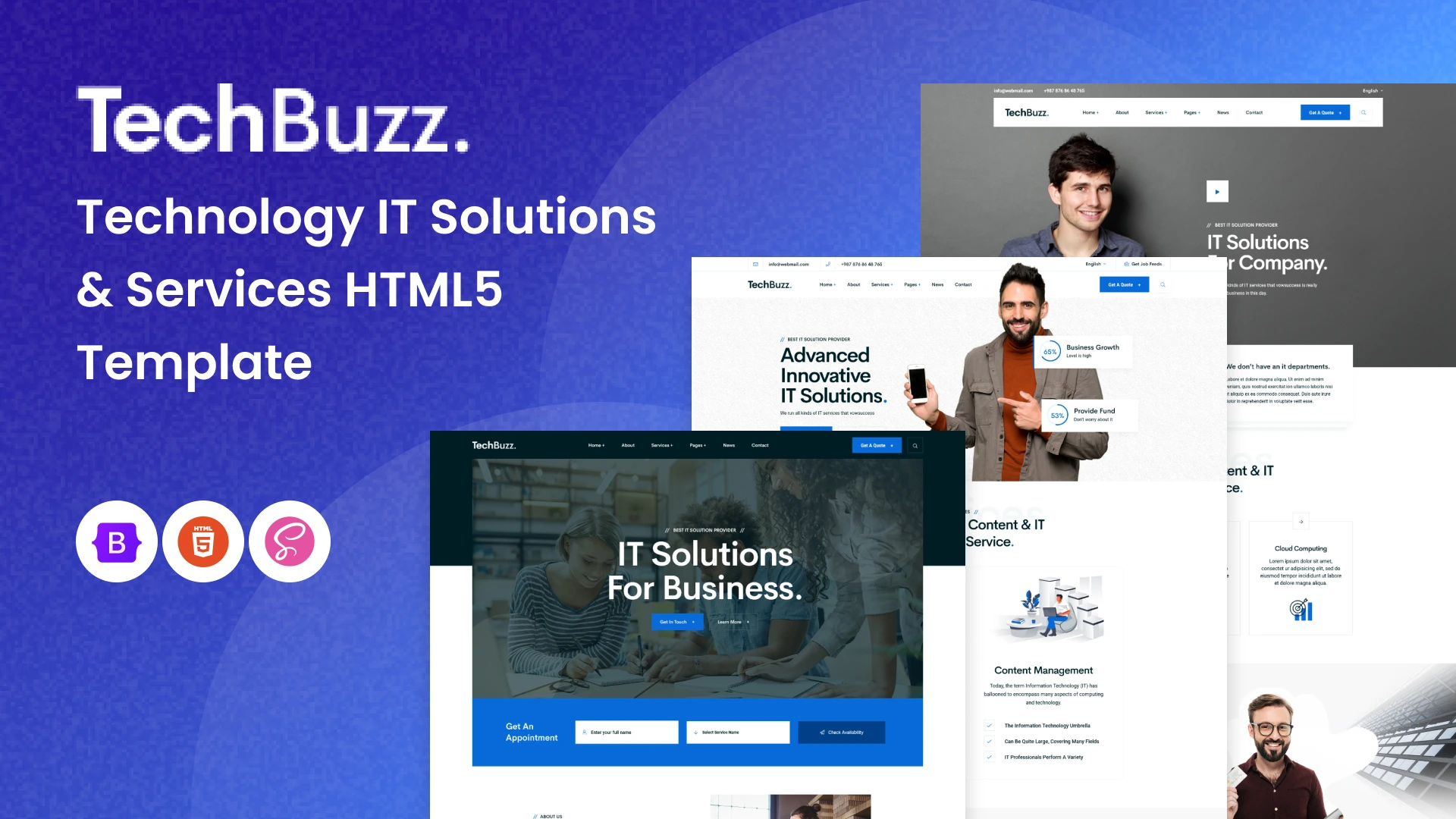 TechBuzz HTML - TechBuzz - Technology IT Solutions & Services HTML5 Template