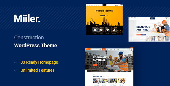 Miiler - Construction WordPress Theme