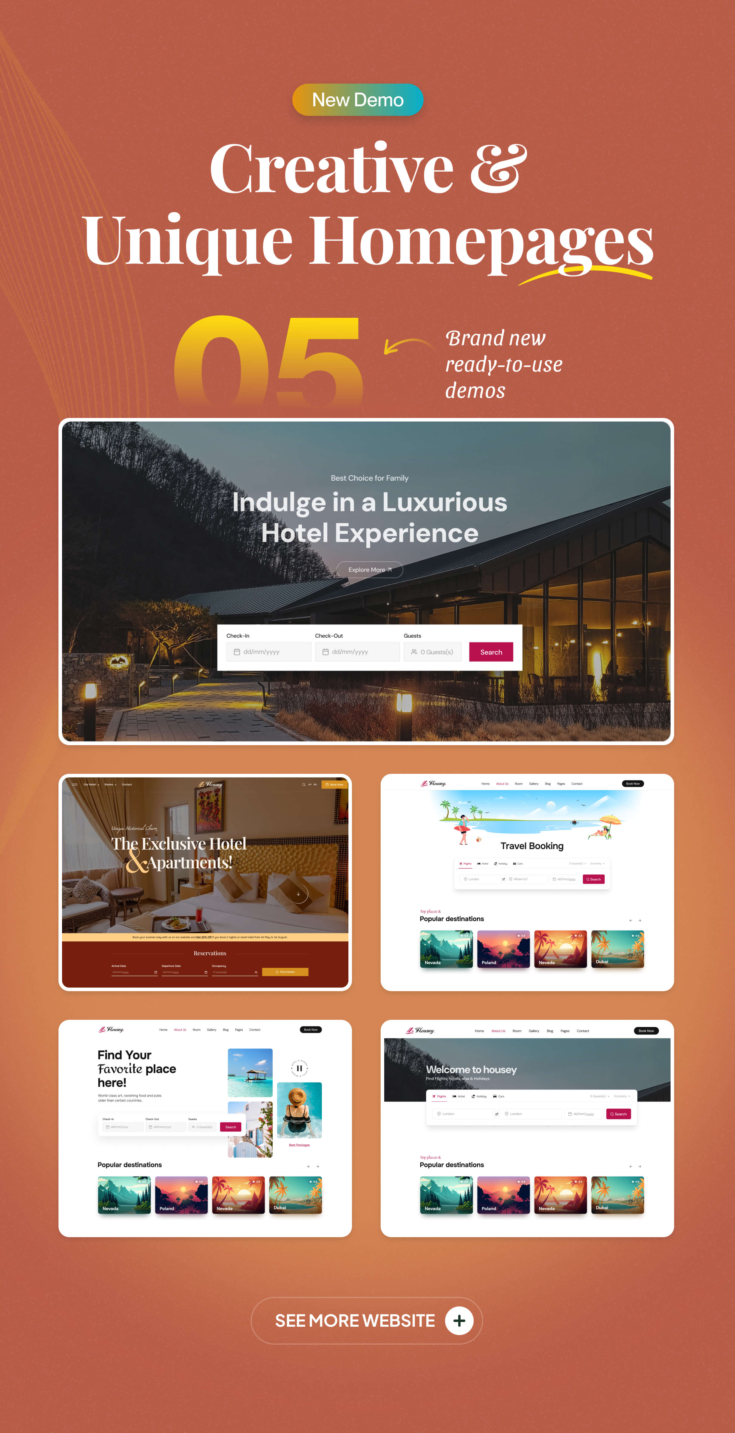 Housey - Resort Hotel WordPress Theme