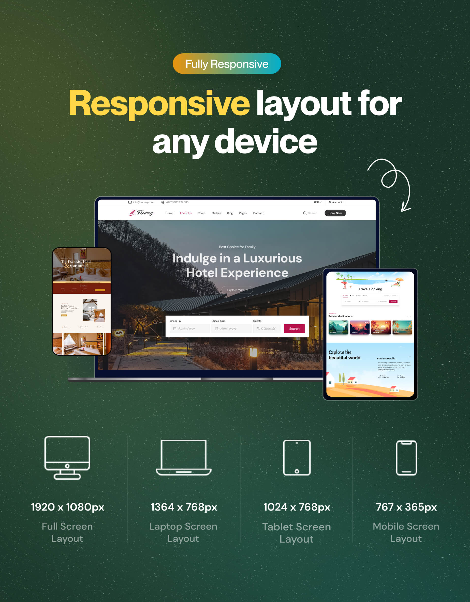 Housey - Resort Hotel WordPress Theme