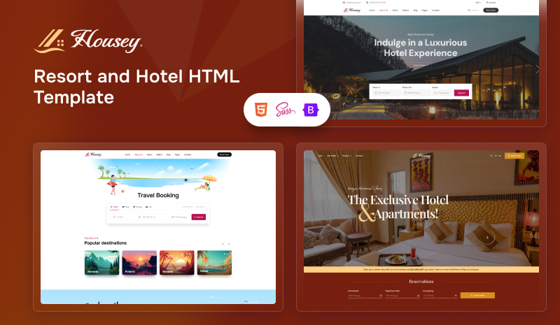 Housey HTML - Housey - Resort and Hotel HTML Template