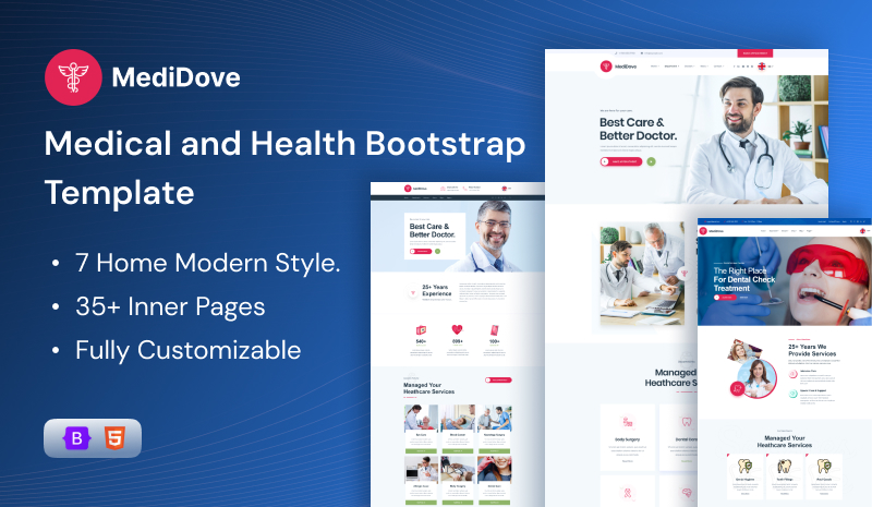 MediDove html - MediDove - Medical and Health Bootstrap Template