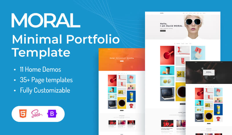 Moral html - Moral - Minimal Portfolio Template