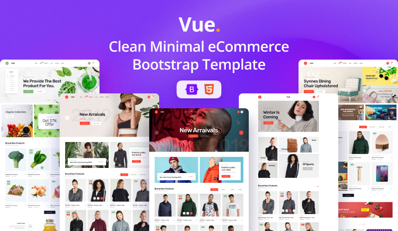 Veu html - Vuee - Clean Minimal eCommerce Bootstrap 5 Template