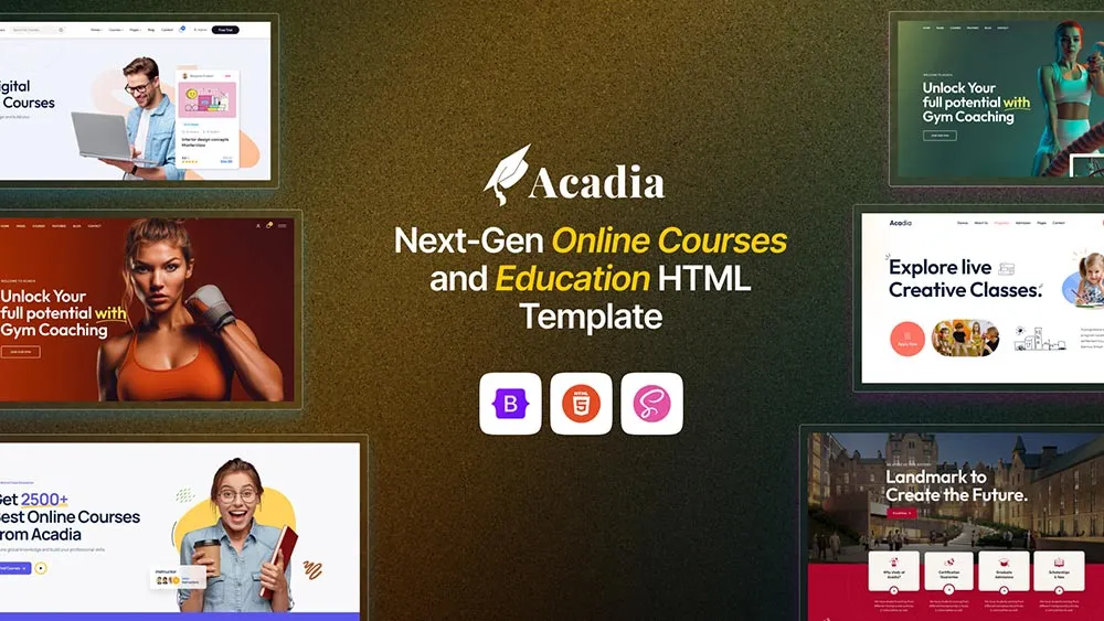 Acadia HTML - Acadia - Online Courses & Education Template