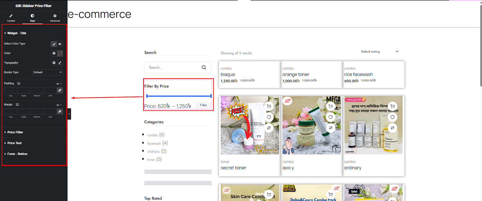 Full WooCommerce Shop Page Design