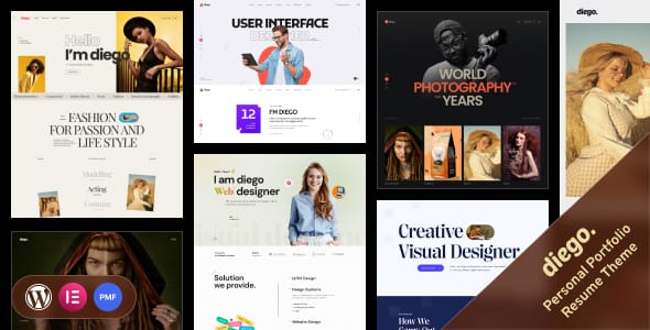 Diego - Digital Agency & Creative Portfolio WordPress Themes