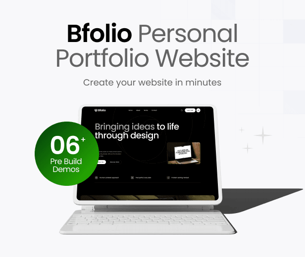 Bfolio - Personal Portfolio WordPress Theme