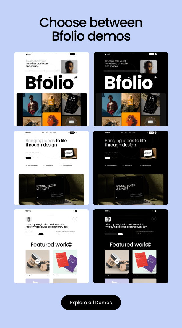 Bfolio - Personal Portfolio WordPress Theme
