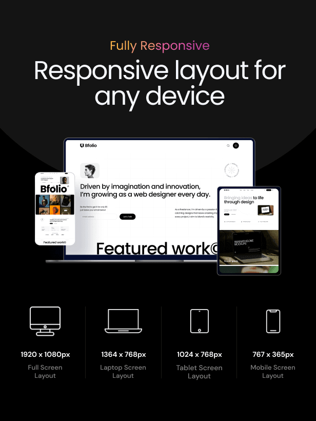 Bfolio - Personal Portfolio WordPress Theme