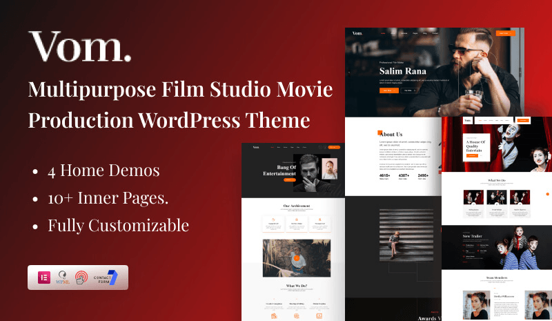 Vome – Multipurpose Film Studio Movie Production WordPress Theme