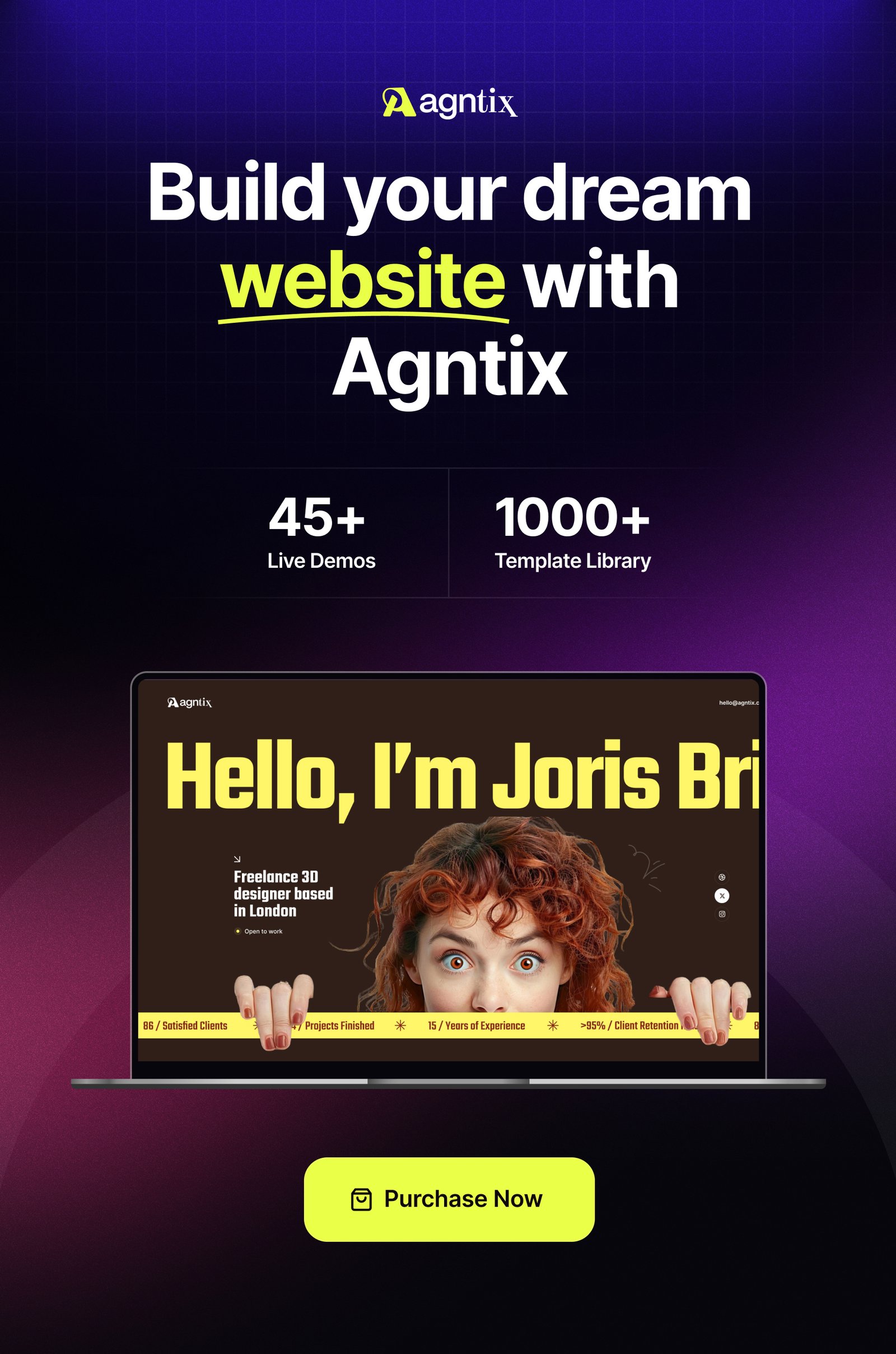 Agntix – Best Digital Agency & Creative Portfolio WordPress Theme 2026