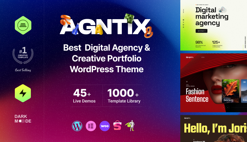 Creative Portfolio WordPress Theme and Digital Agency WordPress Theme