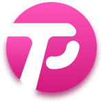 logo pink shadow - ThemePure | WordPress, React, Laravel, Mobile App