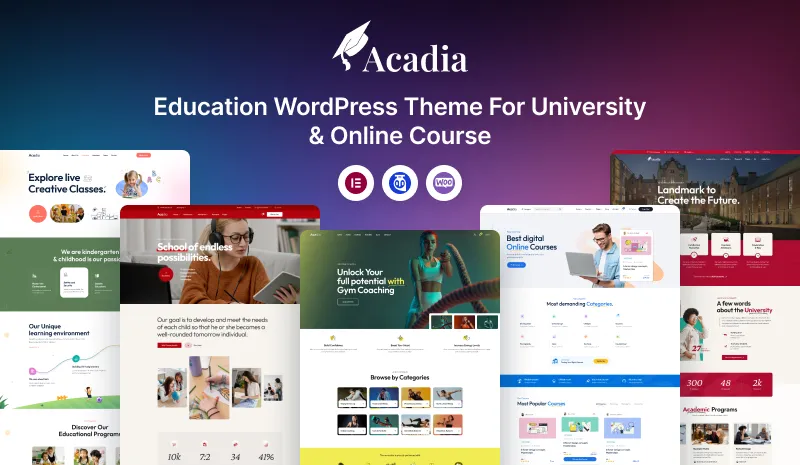 Acadia – The Ultimate Education WordPress Theme for Modern Learning Platforms
