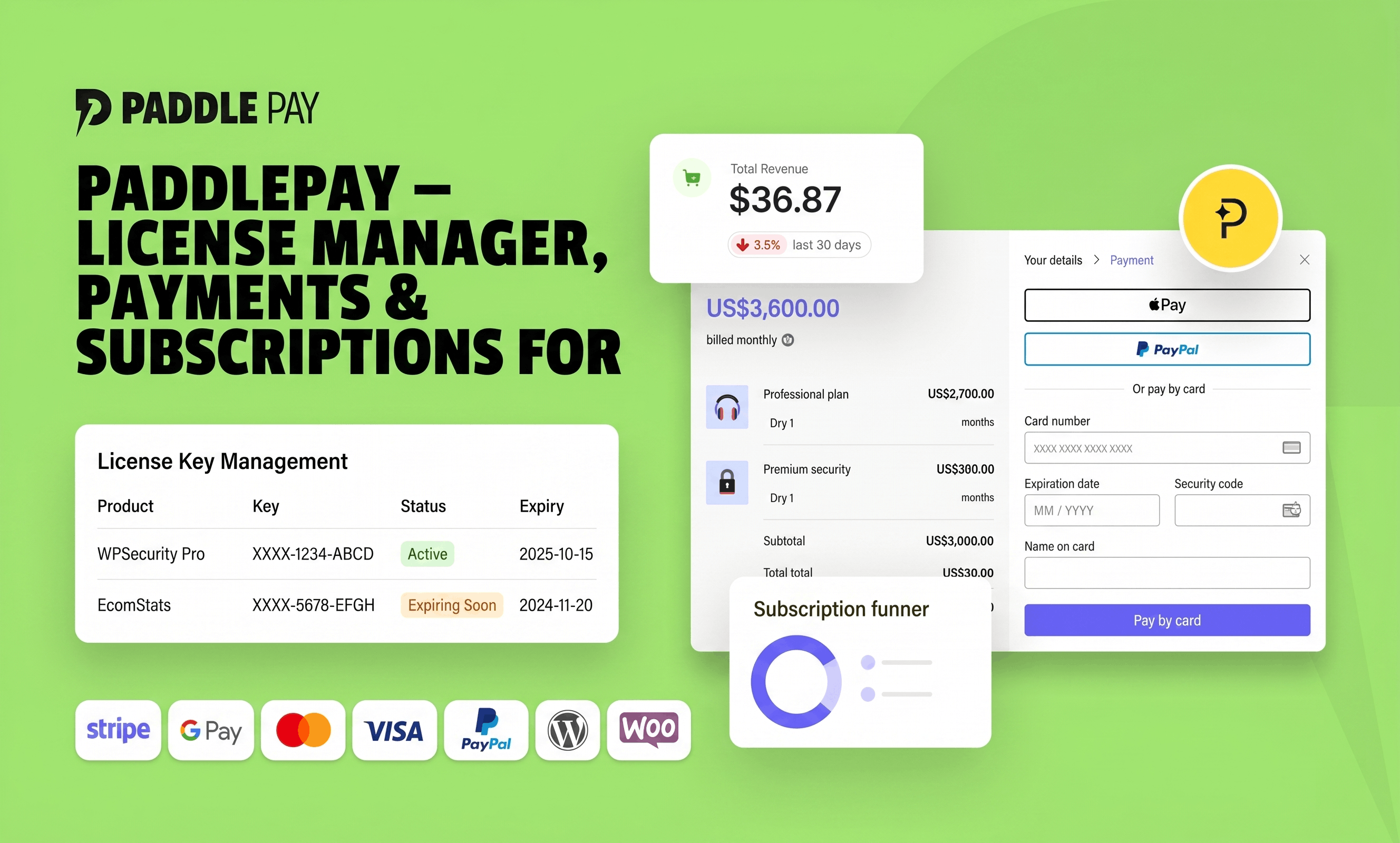 PaddlePay – WooCommerce License Manager, Payments & Subscriptions