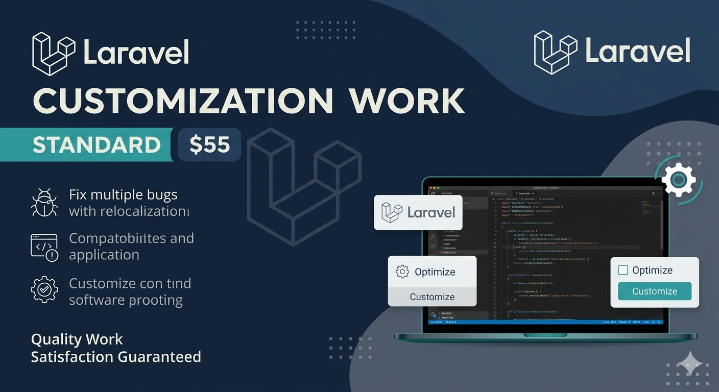 Laravel Customization Work – Standard ($55)
