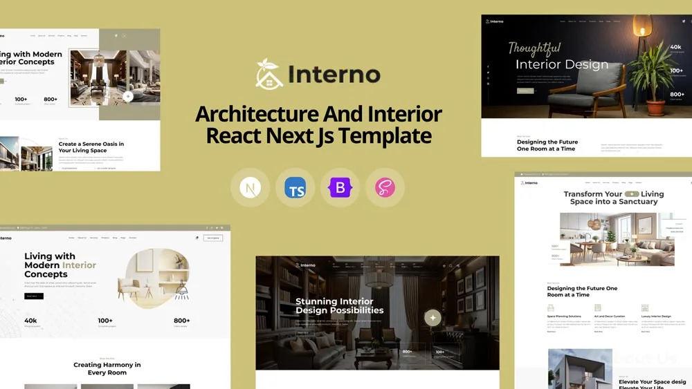 Interno React next js - Interno - Architecture & Interior Next js Template