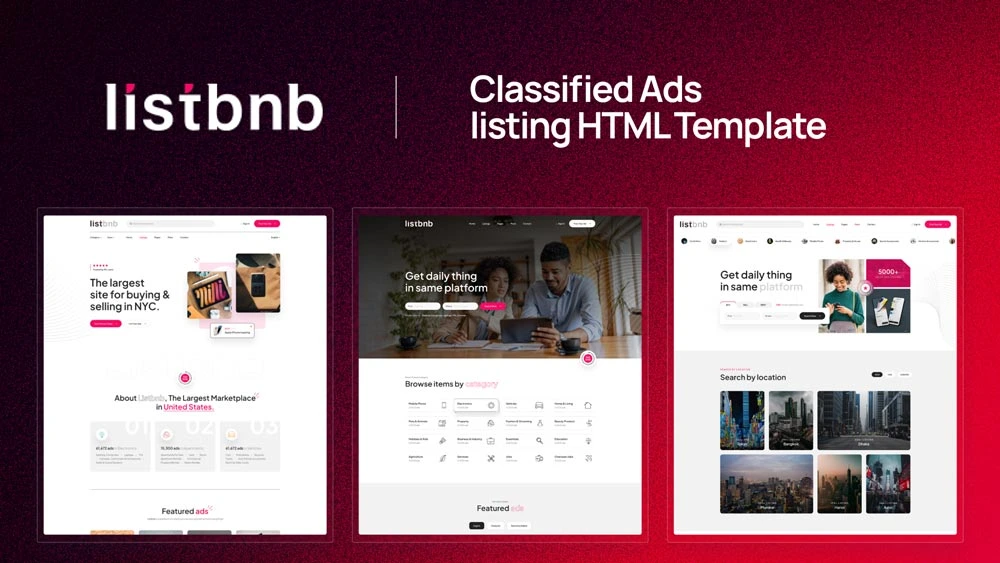 Listbnb HTML - ListBnb - Classified Ads listing HTML Template