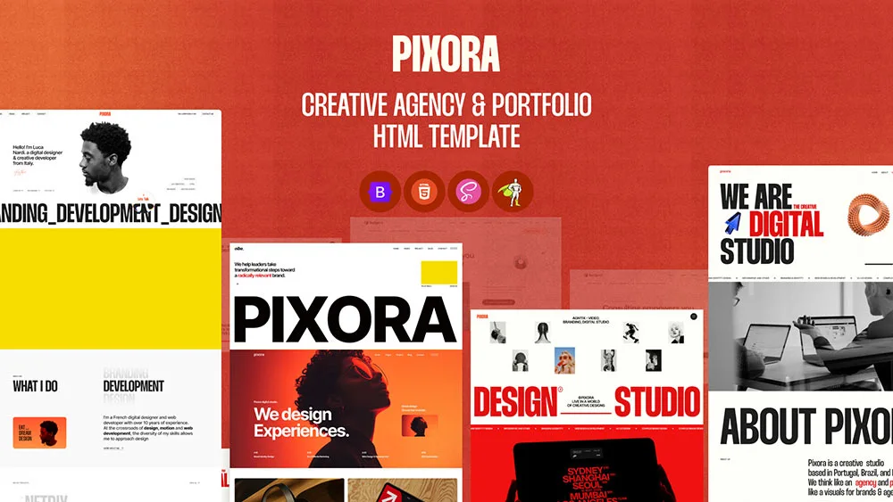 Pixora - Creative Agency & Portfolio HTML Template