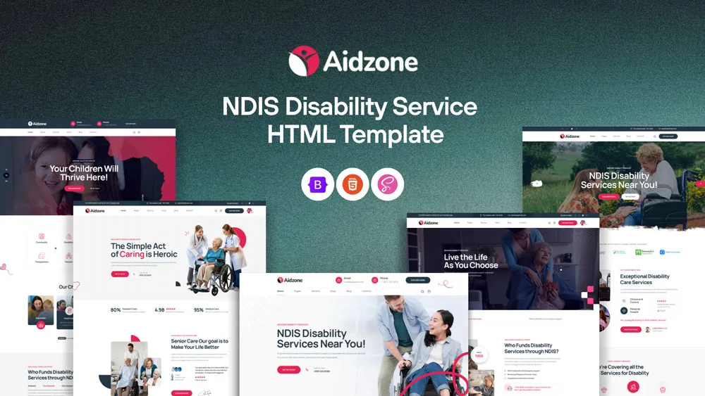 Aidzone – NDIS Disability Service HTML5 Templete + RTL