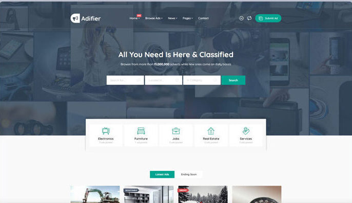 Adifier Classified Ads WordPress Theme e1784664316312 - Top 12 Classified Ads WordPress Themes for Any Listing Website (2026)