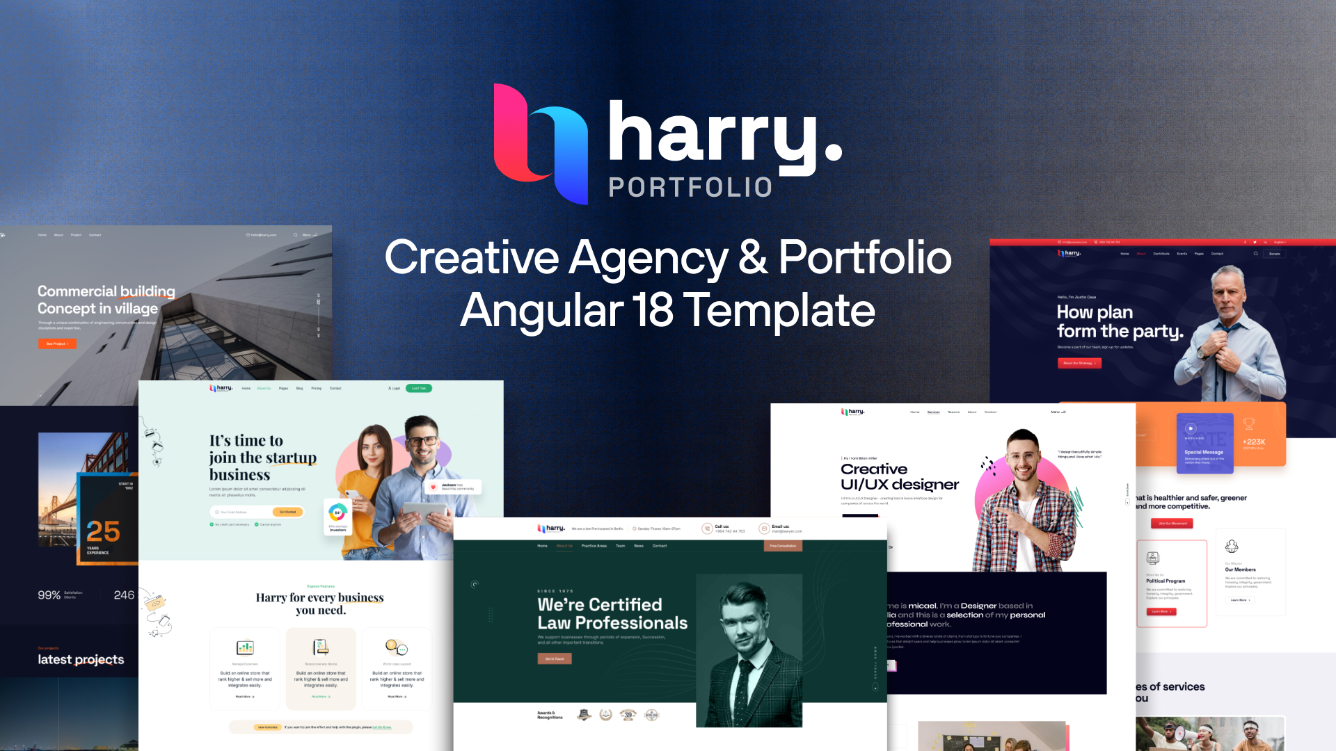 Angular 18 - Harry - Creative Agency & Portfolio Angular 18 Template