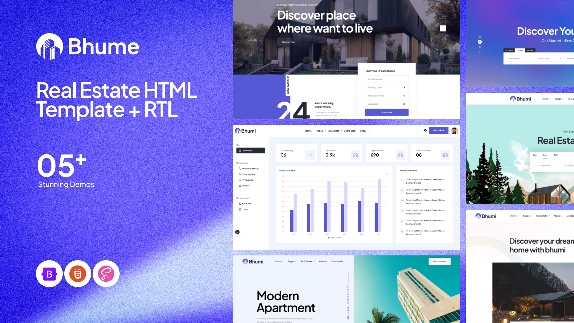 Bhume HTML - Bhumi - Real Estate HTML5 Template + RTL