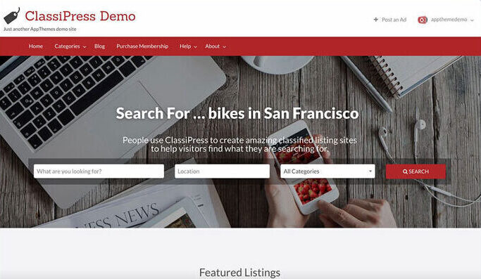 ClassiPress Classified Ads WordPress Theme e1784664774390 - Top 12 Classified Ads WordPress Themes for Any Listing Website (2026)