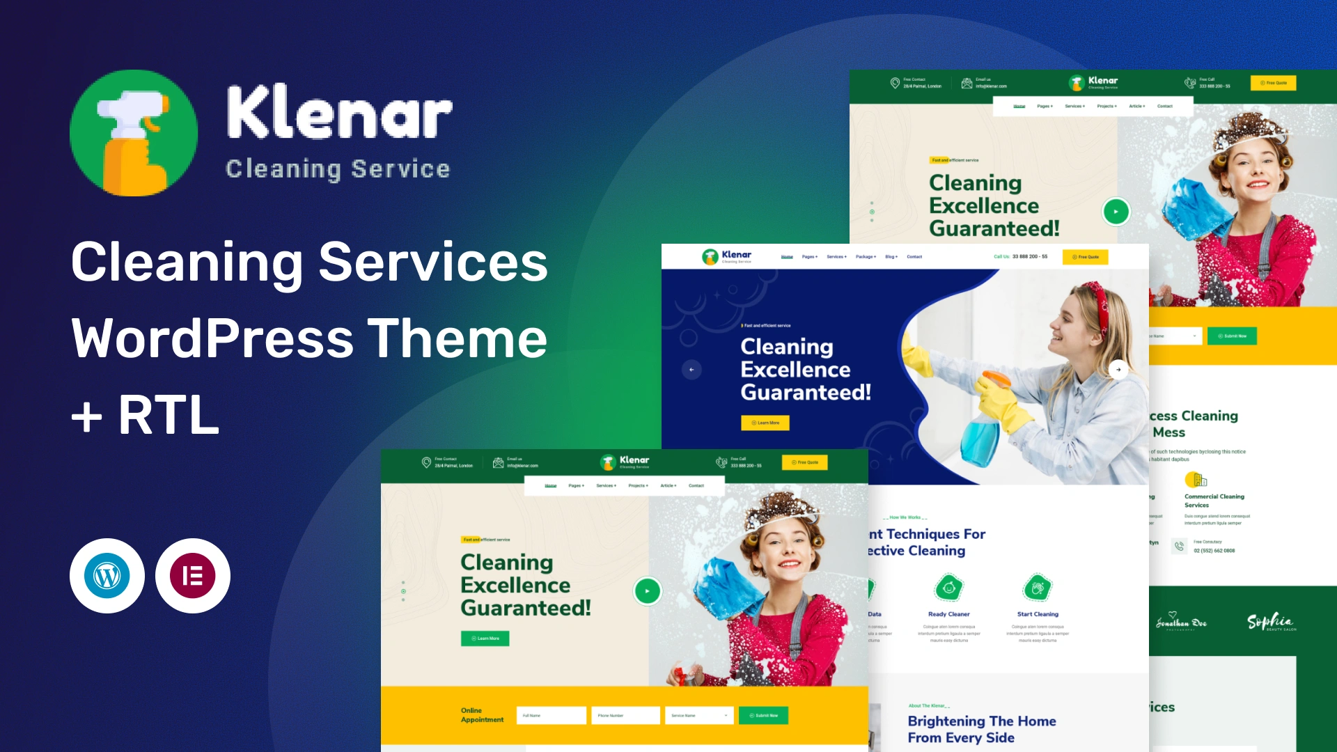 Klenar WP - Klenar – Cleaning Services WordPress Theme + RTL