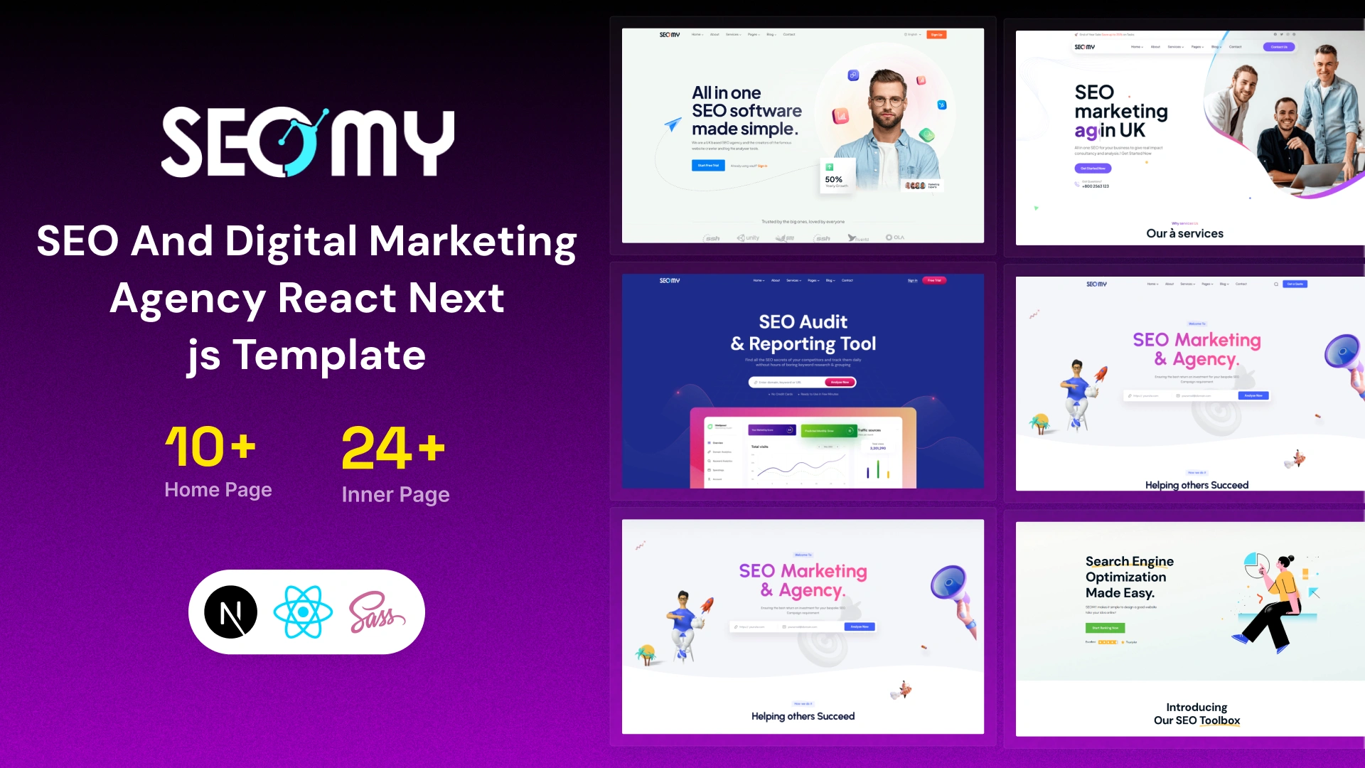Seomy React Next js - SEOMY - Digital Marketing & SEO Agency React Next js Template