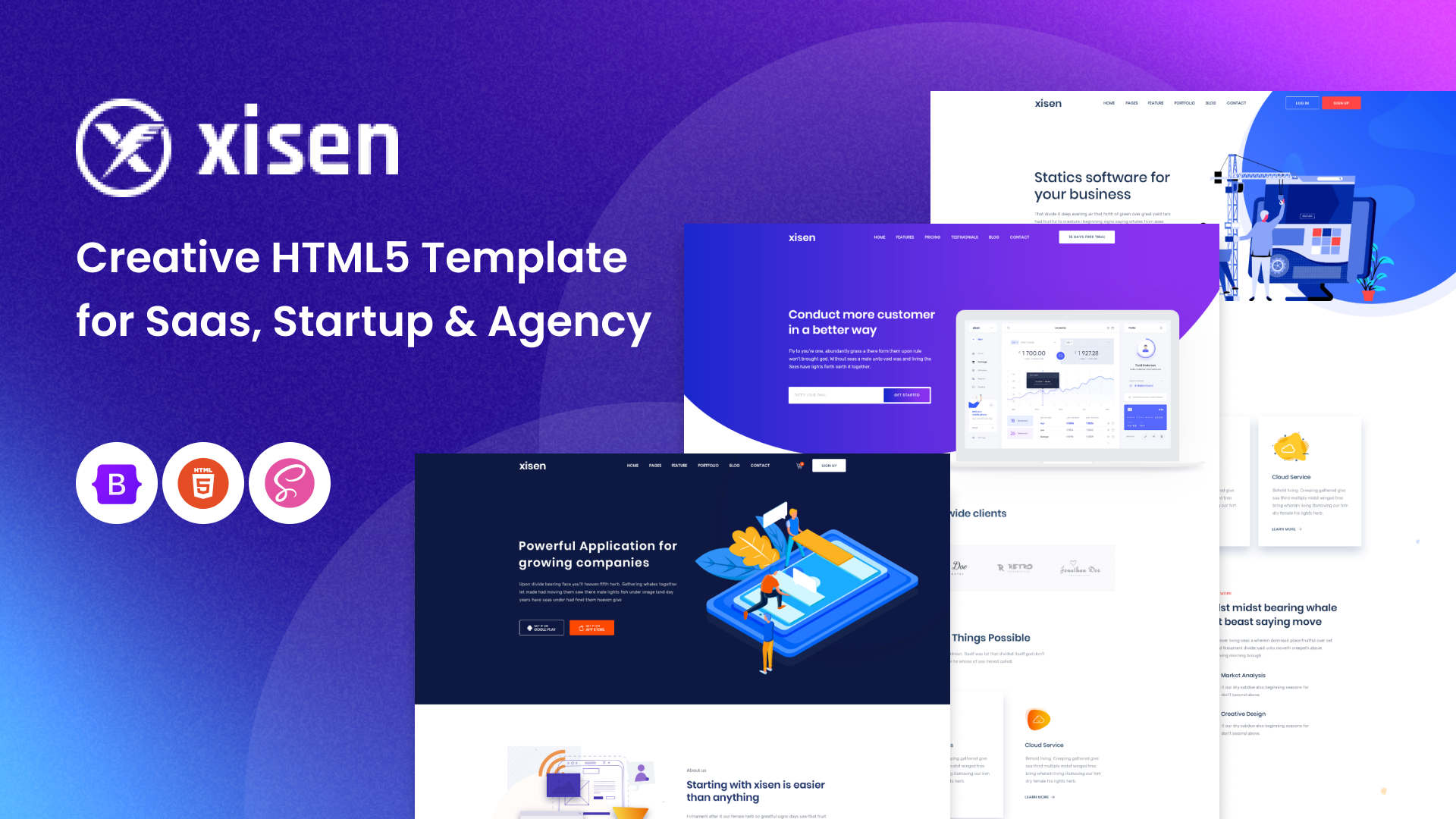Xisen HTML - Xisen - Creative HTML5 Template for Saas, Startup & Agency