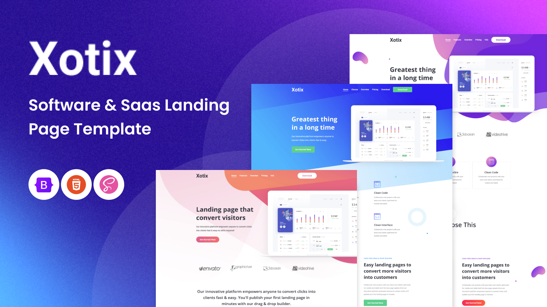 - Xotix - Software & Saas Landing Page Template