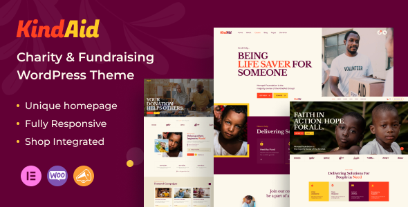kindaid wp - KindAid - Charity & Nonprofit WordPress Theme