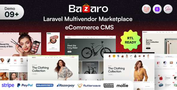 preview - Bazaro - Laravel Multivendor Marketplace - eCommerce CMS