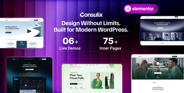 preview. large preview - Consulix - Business, Consulting WordPress Theme